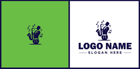 Jazz Club icon Jazz lounge Jazz bar Jazz venue flat logo sign symbol editable vector