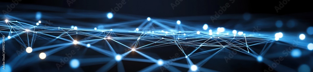 Aufkleber Abstract representation of interconnected data points in a digital network.
