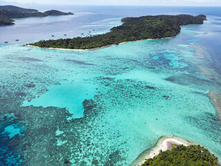 Indonesia Anambas Islands - Drone view Dinkor and Buton Island