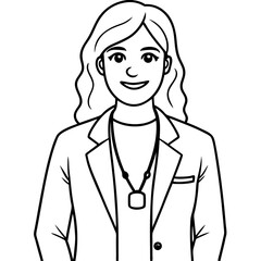 female doctor standing-