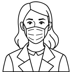 female doctor wearing a medical mask