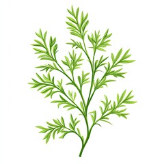 Fototapeta premium Wormwoos Plant Leaf, Generative AI