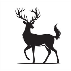 deer silhouette vector illustration