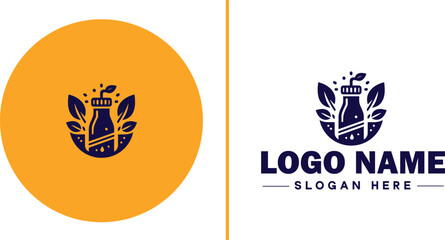 juicing Company icon Juice bar Juice shop Cold-pressed juice company flat logo sign symbol editable vector