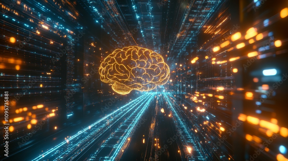 Poster exploring neural networks in technology virtual environment digital art conceptual viewpoint mind in