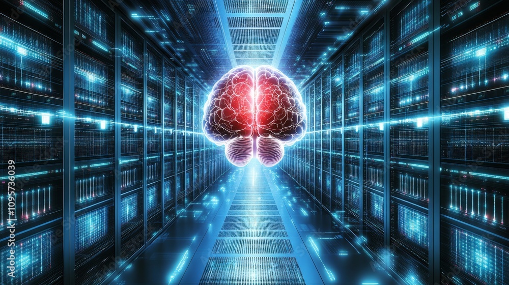 Poster artificial intelligence revolution exploring the future of technology in a data-driven environment