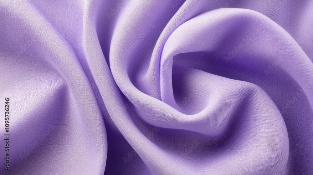 Poster a close-up of soft, folded lavender fabric showcasing texture and color.