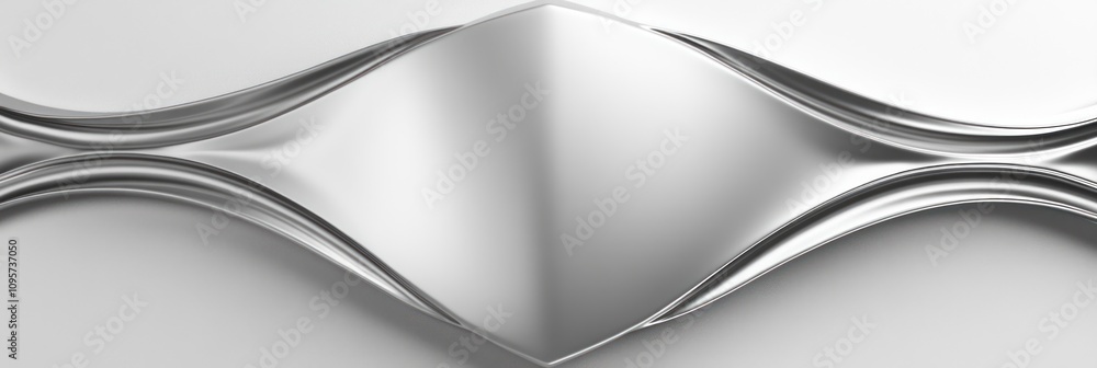 Leinwandbilder A smooth, metallic surface with flowing waves, creating a dynamic visual effect.