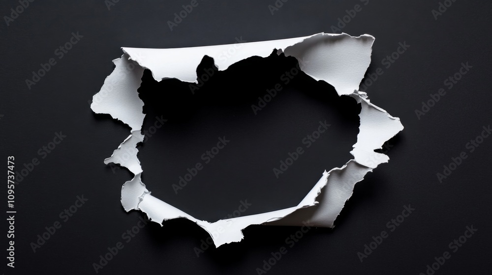 Poster torn paper frame creative studio abstract art minimalist background close-up view artistic expressio