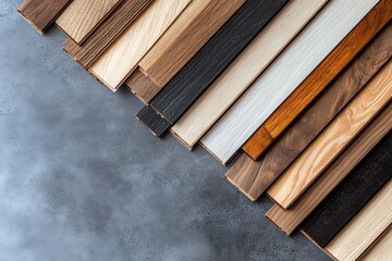 多彩な木目と質感を備えたフローリングサンプル | Flooring Samples with Various Wood Grains and Textures