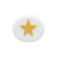 One star, 3D icon, rating, unsatisfactory evaluation, feedback, low score, reviews, minimalist design, areas for improvement, constructive criticism