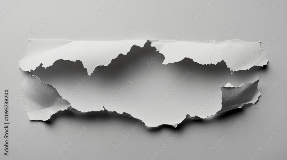 Poster torn paper texture art minimalist studio creative design simple environment close-up view abstract c