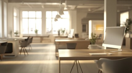Modern office workspace design creative environment digital technology bright and open layout minimalist aesthetic for productivity