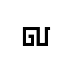 GU Logo Design Modern