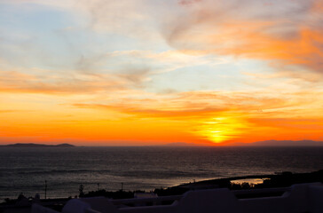 sunrise over the city