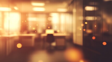 Office evening scene modern workspace abstract photography warm lighting creative atmosphere inspiration for professionals