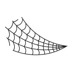 Spider Web Decoration Isolated on White Background. Vector Illustration.