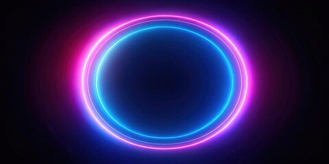 Abstract seamless loop neon circle with blue and purple hi-tech motion background, neon, circle, abstract, seamless loop