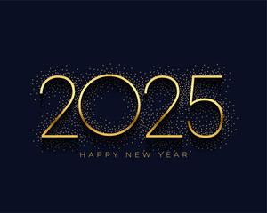 2025 new year event background with golden glitter effect