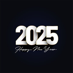 elegant 2025 new year holiday dark background