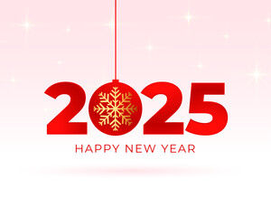 happy new year 2025 bauble background design