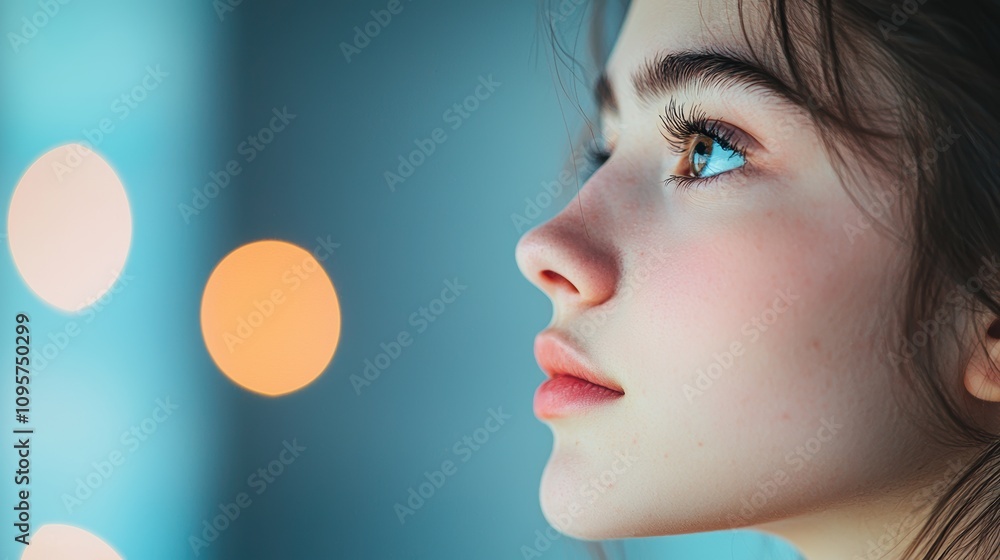 Poster a student intently focused on a computer screen, participating in an online class and embracing the 