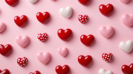 バレンタインデーの可愛いハート型デザインの背景 | Cute Heart-Shaped Designs for Valentine's Day