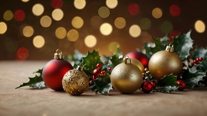 A warm, festive background showcasing a subtle golden gradient with faint bokeh light effects that mimic the glow of Christmas lights