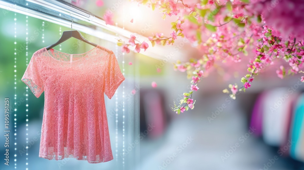Poster a digital screen at a clothing store allows customers to browse the store inventory, check for avail