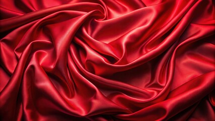 Obraz premium Luxurious red silk satin fabric background, red, cloth, texture, silk, satin