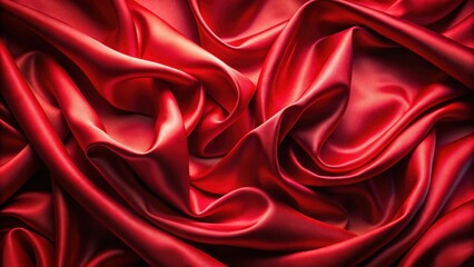 Obraz premium Elegant waves of red silk fabric creating a luxurious background texture for design projects, red, silk, fabric, elegant