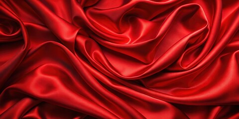 Obraz premium Seamless red silk satin fabric abstract background , smooth, luxurious, elegant, textile, shiny, glamorous, vibrant, texture