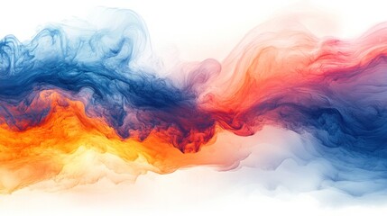 Fototapeta premium Abstract colorful smoke waves blending in vibrant hues.