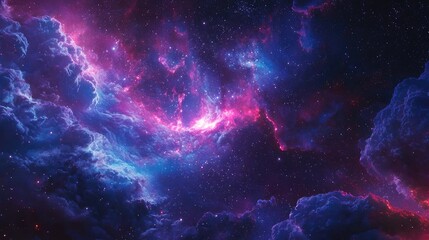 8K, original, space, floating, astronaut, clouds and cosmic wonders, stars and celestial bodies, deep purple, blue, fiery red, red
