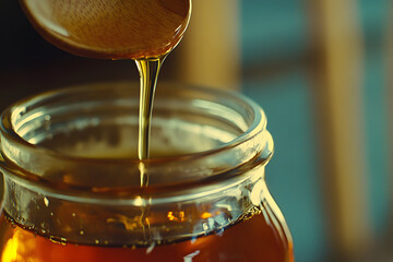 honey in a jar