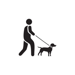 walk the dog icon symbol sign vector