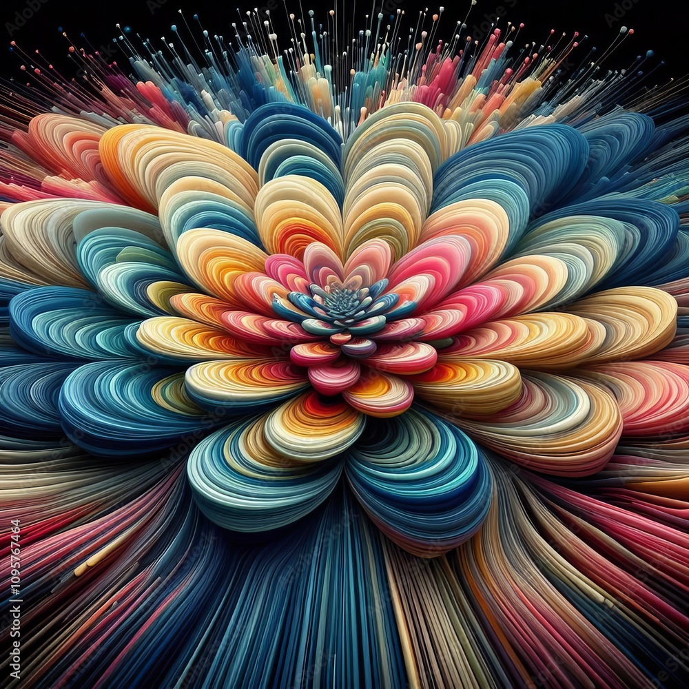 Poster multiple ripples interact and blend