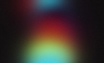 Blue red orange dark glowing color gradient grainy background. Abstract smooth vibrant colors flow, bright color spot, noisy gradient texture, website header design, backdrop