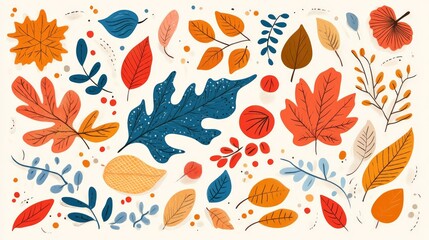 Autumn Leaves Vector Graphic Collection