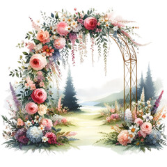 Wedding elements illustration