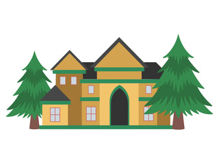 House Cartoon Clip Art Background