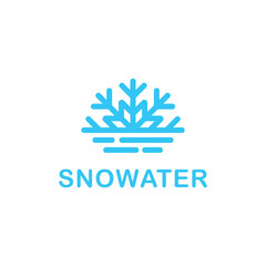logo icon design abstract flat snow water