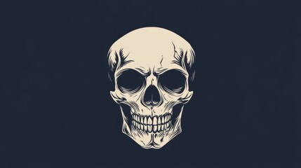 Skull-themed business logo, symbolizing bold and edgy branding