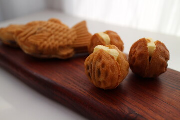 Korean winter-style butter walnut and bungeoppang street food