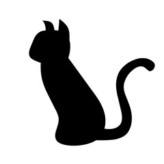 simple and clean vector illustration of a cat
