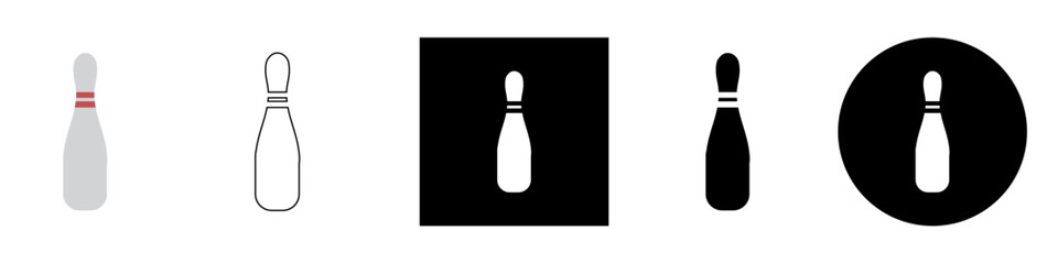 bowling pin, gutter ball sport vector pictogram sign icon symbol ui and ux design, glyphs and stroke line