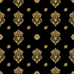 seamless damask pattern Seamless fabric pattern with tribal patterns, damask, geometric patterns for prints, textures, fabrics, tile floors.