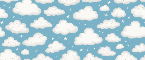 seamless pattern with clouds