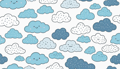 Fototapeta premium seamless pattern with clouds