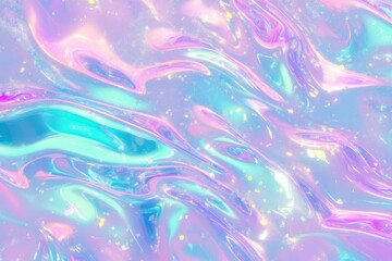 Neon iridescent swirl texture with a mix of vibrant blue, pink, and turquoise hues